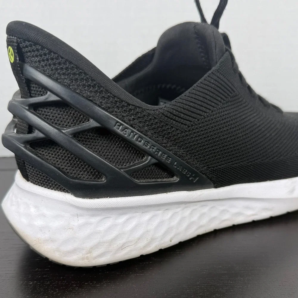 Kizik Men 10.5 Wide Black Lima Hands-Free Slip On Sneakers Shoes L3FCDATHBK01-2E